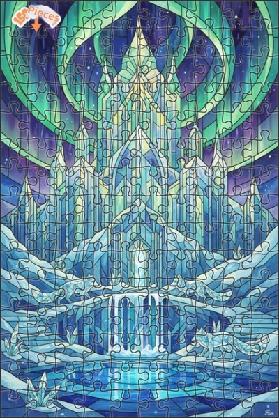 Teona Ahşap Magical Ice Castle Double Layer Framed Wooden Puzzle 150 Pieces 2...