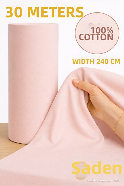 SADEN HOME 30 Meters of Flat Bed Sheet Fabric - Sheet Fabric Width: 240 cm (1...