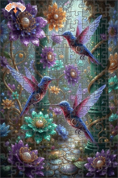 Teona Ahşap لغز خشبي مؤطر بطبقتين بمظهر لوحة زيتية لحديقة كوليبيشي السحرية 15...