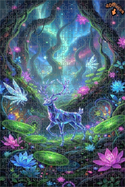 Teona Ahşap لغز خشبي سحري من كريستال غيرل فورست، لغز خشبي بإطار مزدوج الطبقات...