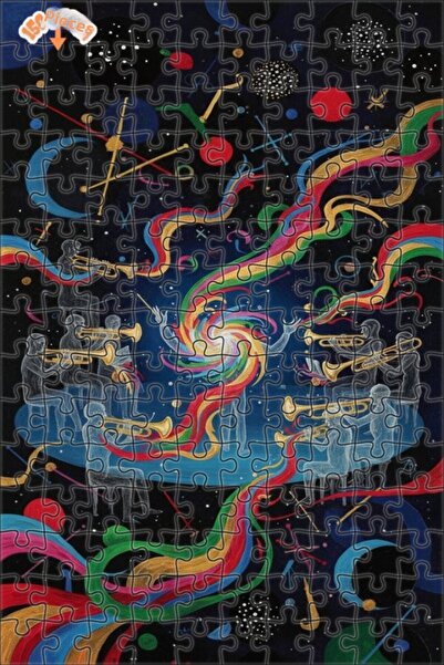 Teona Ahşap لغز خشبي بإطار مزدوج الطبقات بمظهر لوحة زيتية لفرقة موسيقية عالمي...