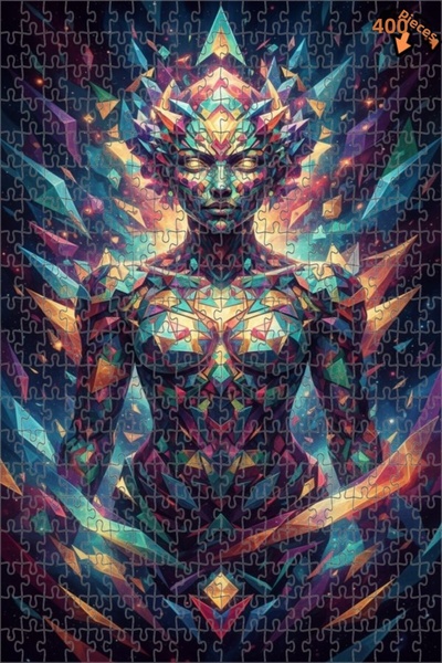 Teona Ahşap لغز فني للنساء بمظهر لوحة زيتية من كريستال الكون 400 قطعة 35×35