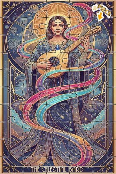 Teona Ahşap لغز خشبي بإطار مزدوج الطبقات من الفنان غوكسيل أوزان، 50 قطعة، 15×25