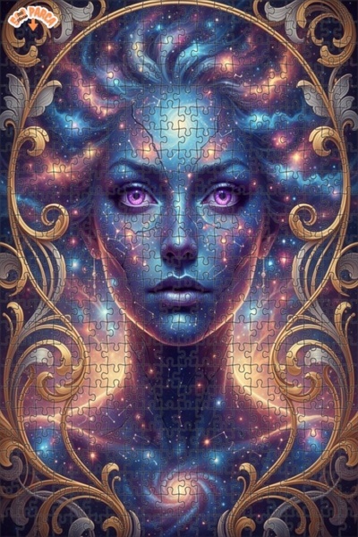 Teona Ahşap لغز خشبي بإطار مزدوج الطبقات من كوزميك وومان جالاكسي آرت 500 قطعة...