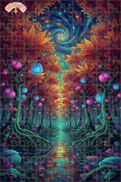 Teona Ahşap لغز خشبي مؤطر بطبقتين مستوحى من الغابة السحرية 150 قطعة 20×30