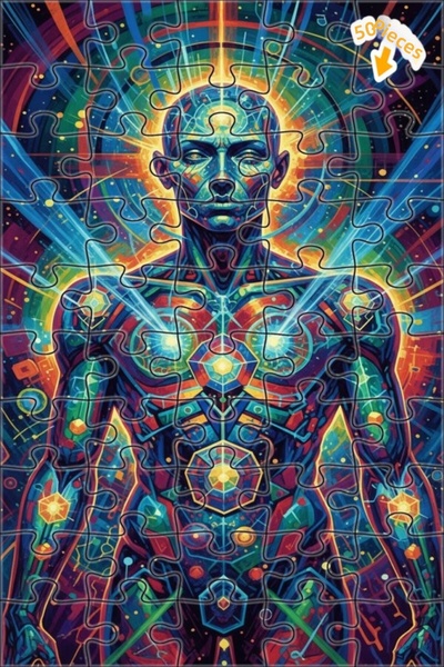 Teona Ahşap لغز خشبي بإطار مزدوج الطبقات من إنسان إنيرجي 50 قطعة 15×25