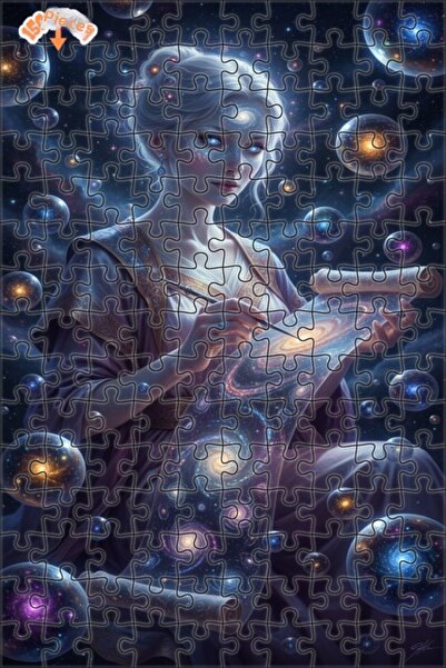 Teona Ahşap لوحة فنية للكون، لغز خشبي بإطار مزدوج الطبقات، 150 قطعة، 20×30