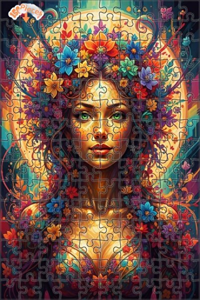 Teona Ahşap لغز خشبي بإطار مزدوج الطبقات بمظهر اللوحات الزيتية بألوان الربيع ...