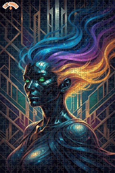 Teona Ahşap لغز خشبي بتصميم فن الآرت ديكو بمظهر الألوان المائية 500 قطعة 50×30