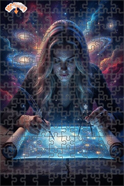 Teona Ahşap لغز خشبي بإطار مزدوج الطبقات بمظهر الطباعة الرقمية للمرأة الفنانة...