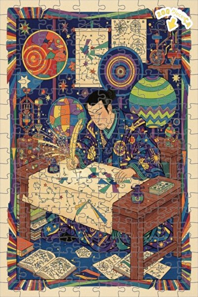 Teona Ahşap لغز خشبي بإطار مزدوج الطبقات من شركة سكاي ساينتست، 200 قطعة، 25×35