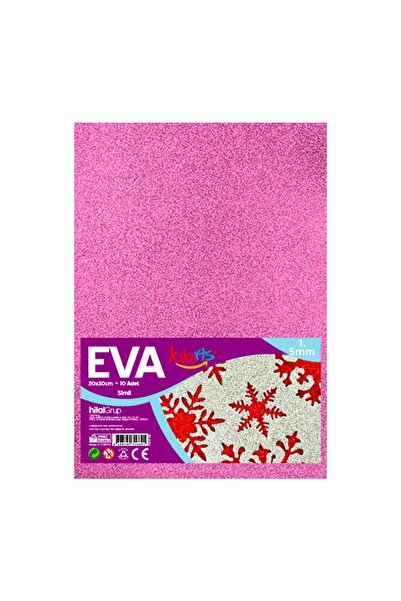 ALPJOY A4 Eva Sheet Glitter Pink 10 Pack