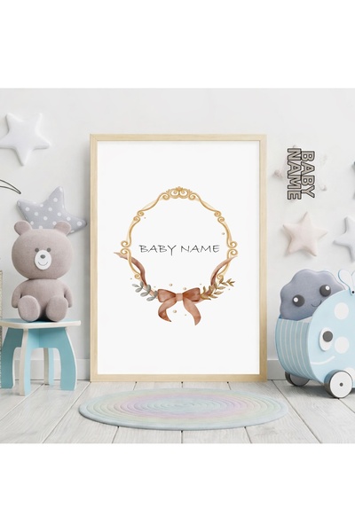 VOBA STORE Children's Room Personalized Name Frame Looking Mdf Table-59