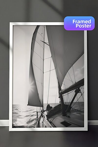 Postifull Pictură înrămată într-un apus de soare, pictură verticală de perete...