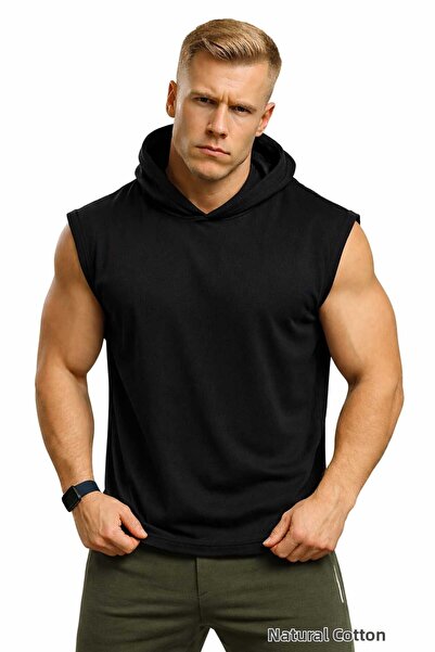 MUTLUGYM Fitness Sleeveless Hooded Athlete Sweatshirt