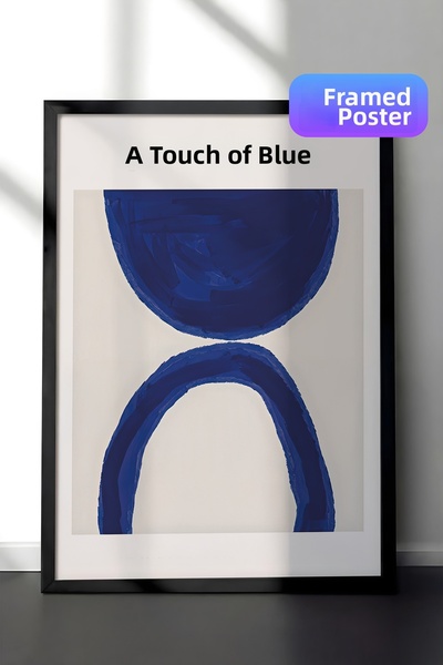 Postifull Tablou cu rama neagra, set de postere si rame, seria Un Po' Di Blu ...