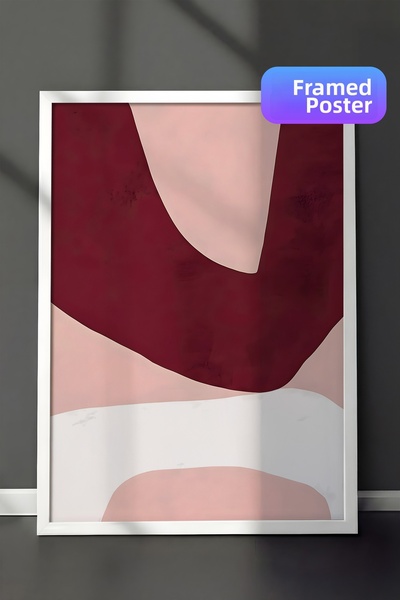 Postifull Картина с бяла рамка, картина за стена, асиметрични форми No2 Серия...