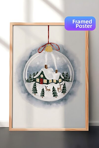 Postifull Дървена рамка за снимка, коледна афиша, коледна украса, празнична у...