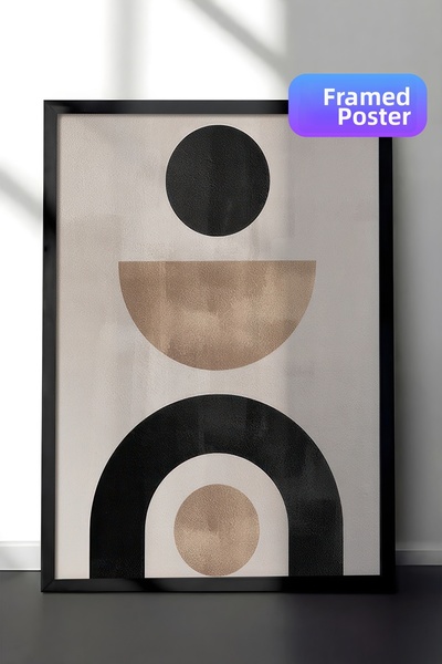 Postifull Pictură înrămată Berlin Shapes No1, cadru negru și poster, pictură ...