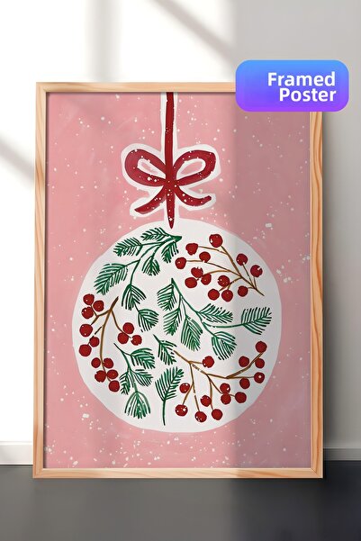 Postifull Tablou cu rama din lemn, poster de Anul Nou cu rama, decor de Anul ...