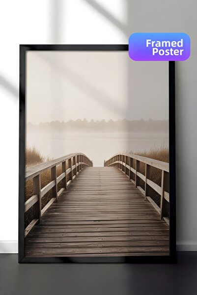Postifull Pictură înrămată Path to the Beach, cadru negru și poster, pictură ...