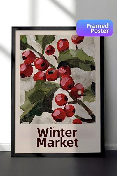 Postifull Πίνακας με μαύρο πλαίσιο, Πρωτοχρονιάτικη αφίσα, Πρωτοχρονιάτικη δι...