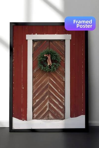 Postifull Tablou cu rama neagra, poster de Anul Nou cu rama, decor de Anul No...