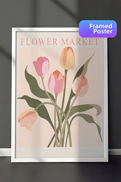 Postifull Εικόνα με κορνίζα του Αμστερνταμ Flower Market, Κάθετη ζωγραφική το...