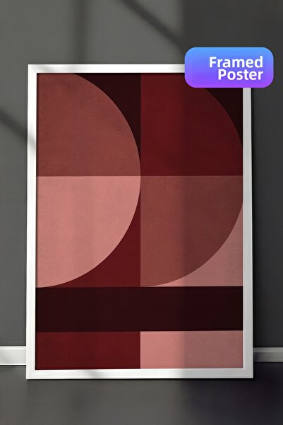 Postifull Forme de pictură înrămată în roșu, cadru alb și poster, pictură ori...