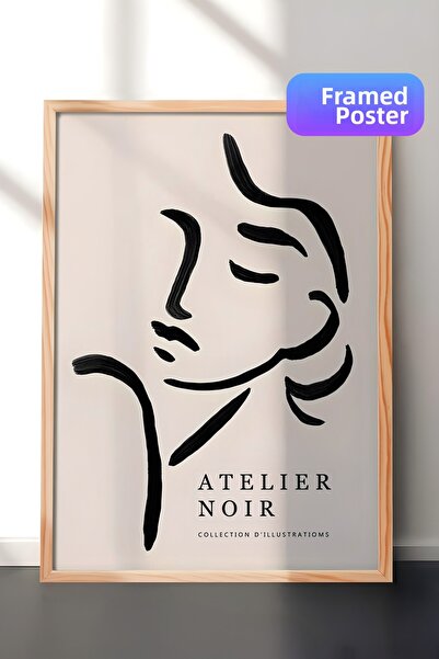 Postifull Tablou cu rama din lemn, set de postere si rame, seria Looking Back...