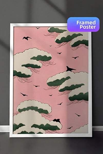 Postifull Tablou cu ramă albă, tabloul de perete, Bijutsu Sekai - Seria Pink ...