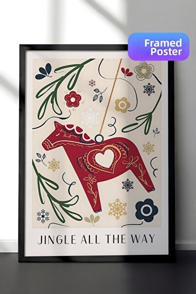 Postifull Πίνακας με μαύρο πλαίσιο, Πρωτοχρονιάτικη αφίσα, Πρωτοχρονιάτικη δι...