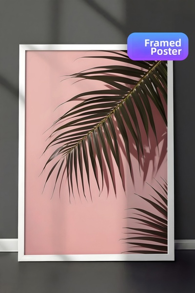 Postifull Tablou cu rama alba, set de postere si rame, pictura de perete, Pin...