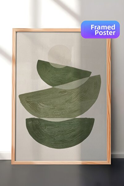 Postifull Forme grafice verzi Nr. 1 Pictură înrămată, pictură verticală pe pe...