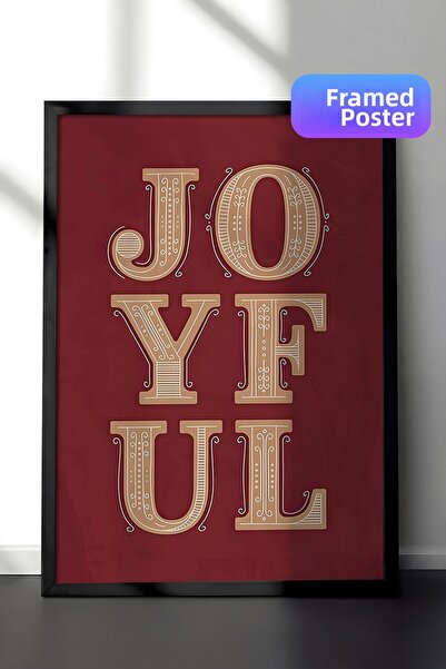 Postifull Tablou cu rama neagra, poster de Anul Nou cu rama, decor de Anul No...