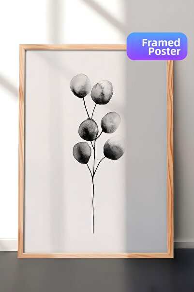 Postifull Εικόνα με ακουαρέλα ευκαλύπτου με κορνίζα, Κάθετη ζωγραφική τοίχων ...