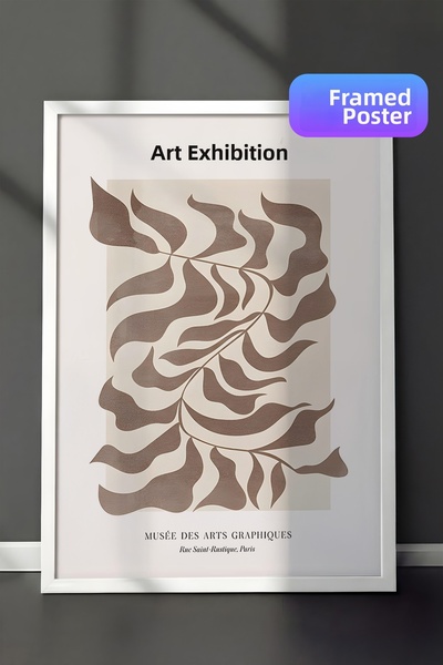 Postifull Tablou cu rama albă, set de poster și rame, Exposition D'art Graphi...