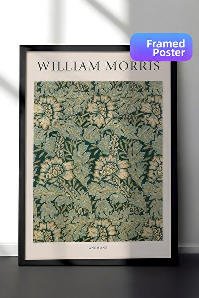 Postifull Уилям Морис - Картина с рамка „Анемона“, вертикална стена, серия „К...