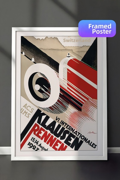 Postifull Pictură înrămată de epocă, cu ramă albă și poster, pictură de peret...