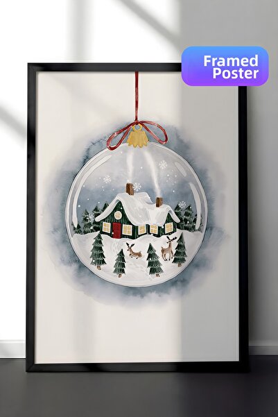 Postifull Πίνακας με μαύρο πλαίσιο, Πρωτοχρονιάτικη αφίσα, Πρωτοχρονιάτικη δι...