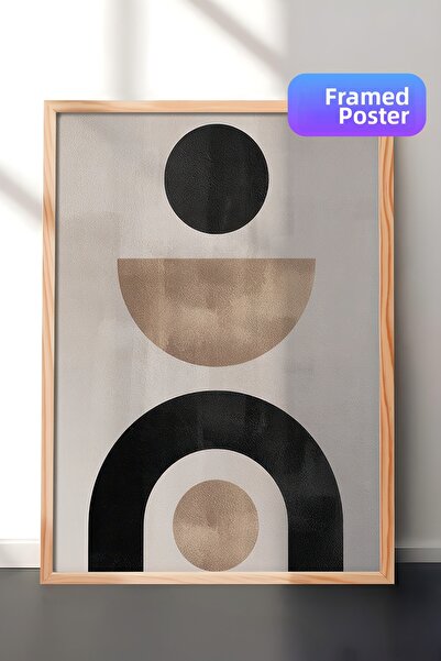 Postifull Pictură înrămată Berlin Shapes No1, cadru din lemn și poster, pictu...