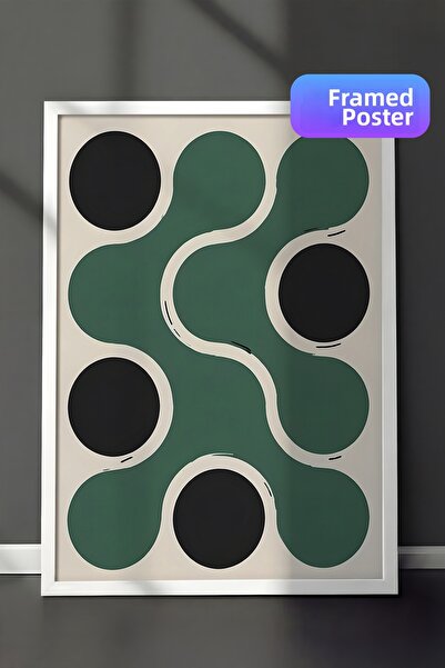 Postifull Tablou cu rama alba, set de postere si rame, pictura de perete, ser...