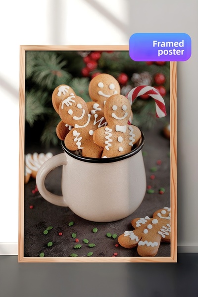 Postifull Pictură înrămată cu prăjituri de gălbenele, cadru din lemn și poste...