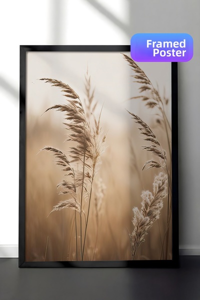 Postifull Tablou înrămat cu lumina soarelui, cadru negru și poster, pictură v...