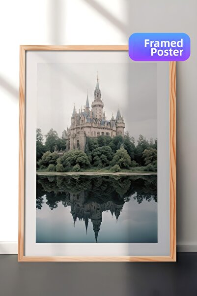 Postifull Πίνακας με κορνίζα Castle of Magic, Ξύλινος καρέ και αφίσα, Ζωγραφι...