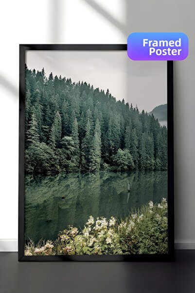 Postifull Розова картина с рамка „Сладолед“, черна рамка и постер, картина за...