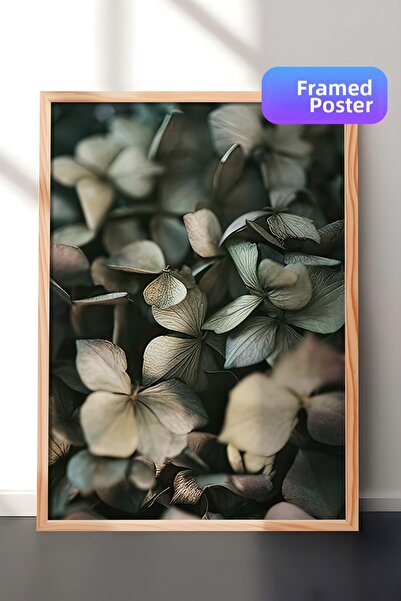 Postifull Зелена хортензия в рамка, дървена рамка и постер, стенна картина от...