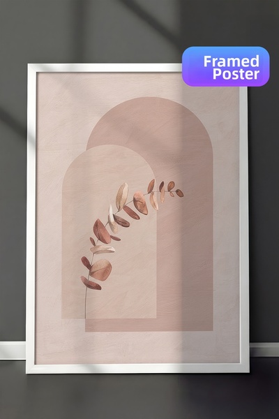 Postifull Poster cu forme și frunze botanice, pictură verticală pe perete Ser...