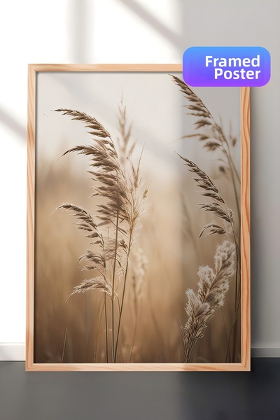 Postifull Tablou înrămat cu lumina soarelui, cadru din lemn și poster, pictur...