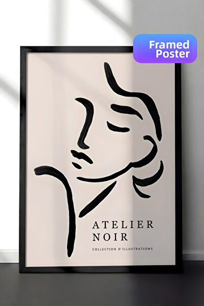 Postifull Tablou cu rama neagra, set de postere si rame, seria Looking Back C...